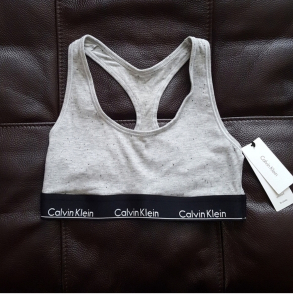 Black and Gray Calvin Klein Sports Bra